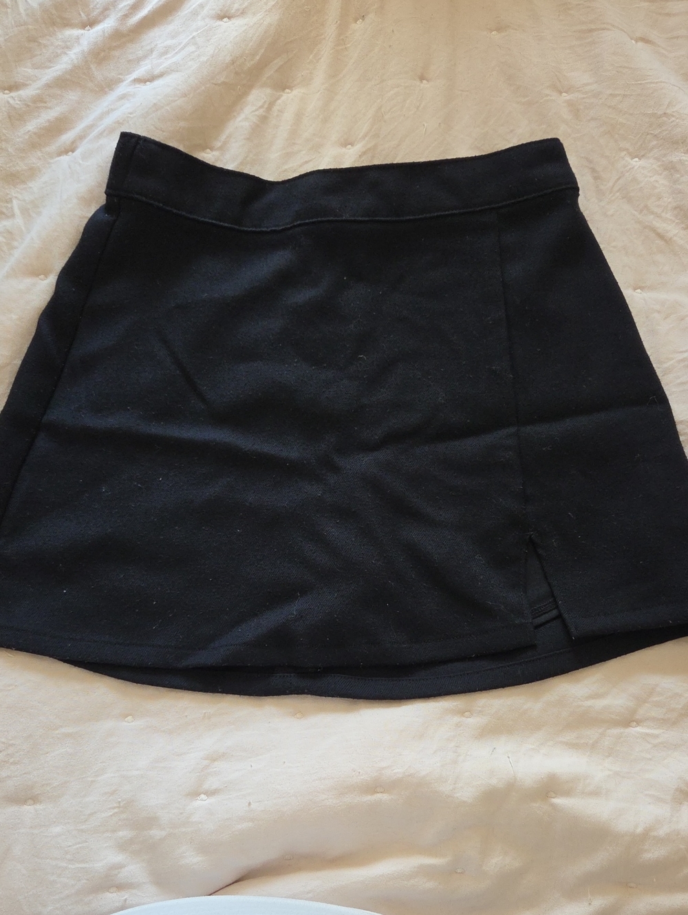 Hollister Black A-Line Mini Skirt with Side Slit